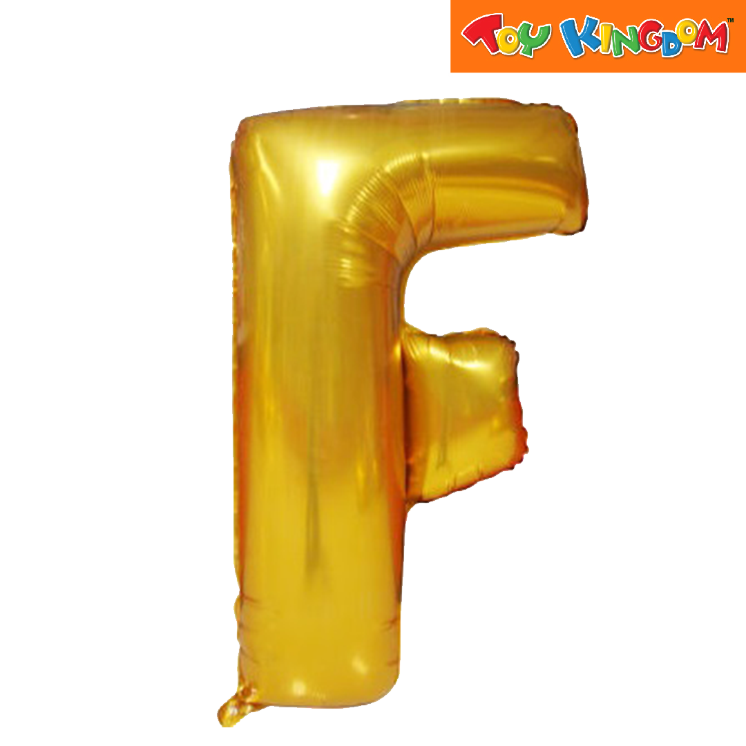 Gold Letter F Foil Balloon | Toy Kingdom