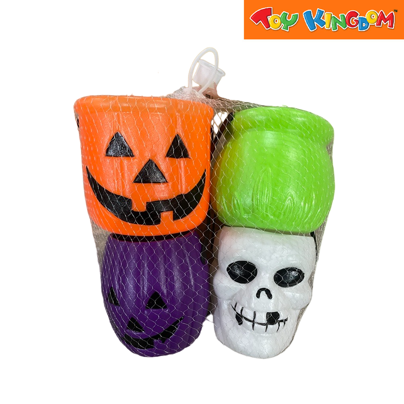 Halloween 4-in-1 Medium Assorted Pumpkin Pail In Net