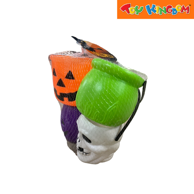 Halloween 4-in-1 Medium Assorted Pumpkin Pail In Net