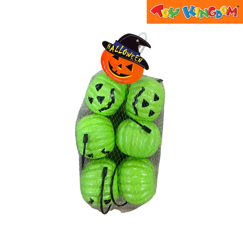 Halloween 6-in-1 Small Round Pumpkin Pail In Net