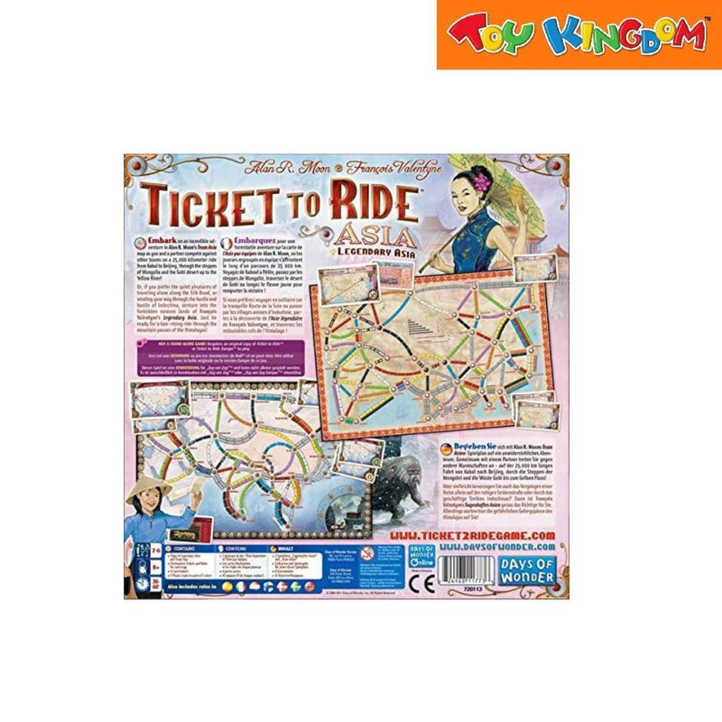 Asmodee Days of Wonder Ticket to Ride Asia