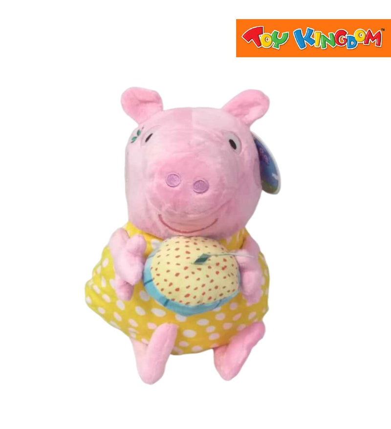 Peppa Pig 14 inch In Yellow Polka Dress With Juice Drink Plush