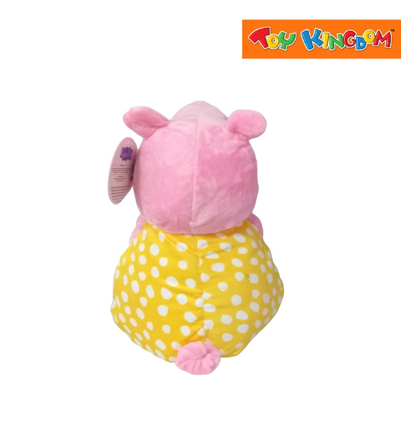 Peppa Pig 14 inch In Yellow Polka Dress With Juice Drink Plush