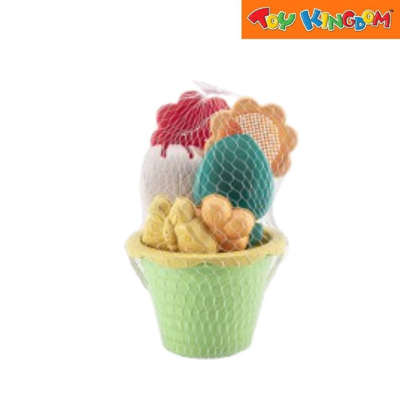 Yellow Green 8pcs Sand Beach Bucket