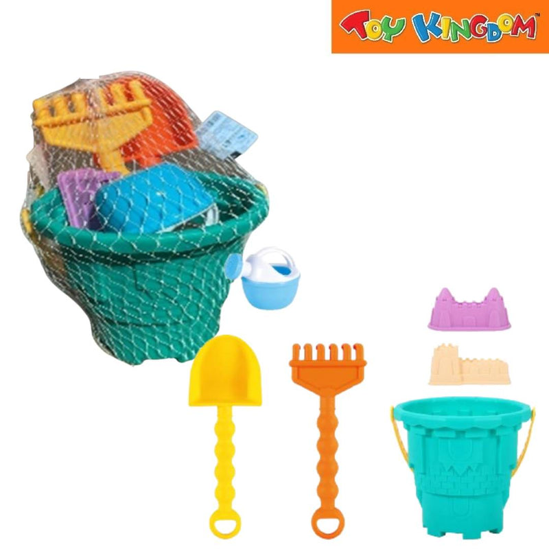 Green 6pcs Sand Beach Bucket