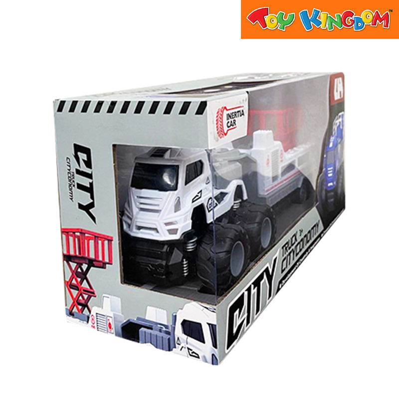 City Truck White Friction Car Fire Fighting Die-cast