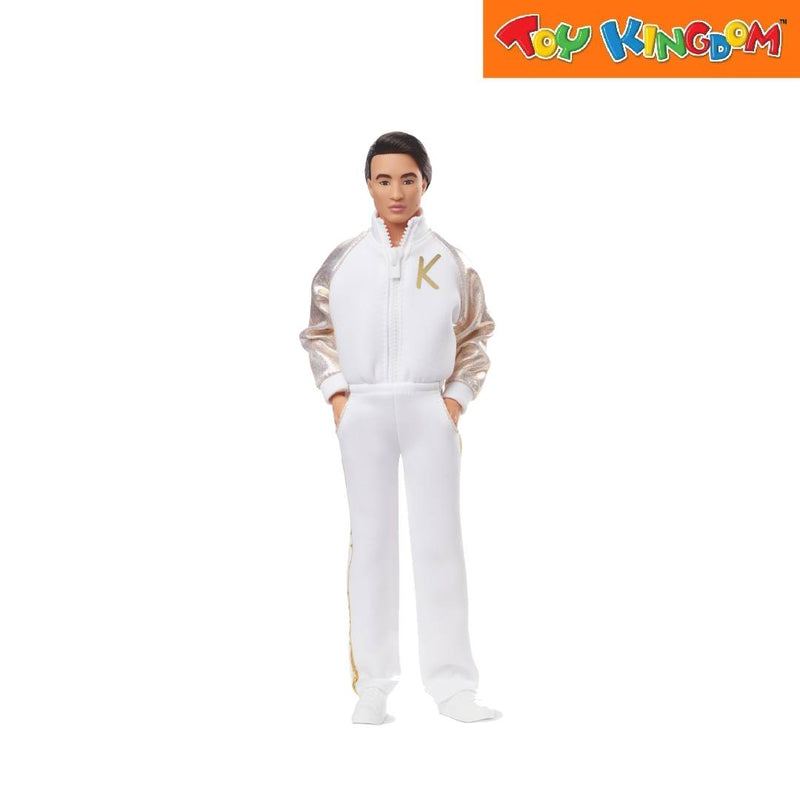 Barbie Ken Doll In White and Gold Tracksuit The Movie Doll