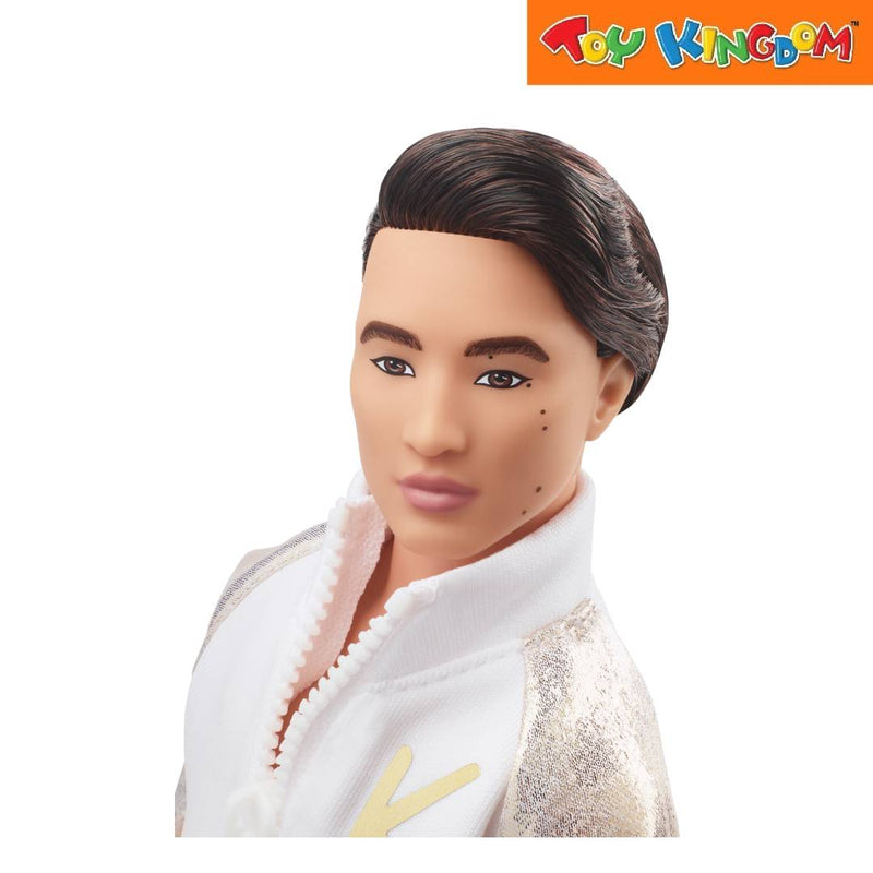 Barbie Ken Doll In White and Gold Tracksuit The Movie Doll