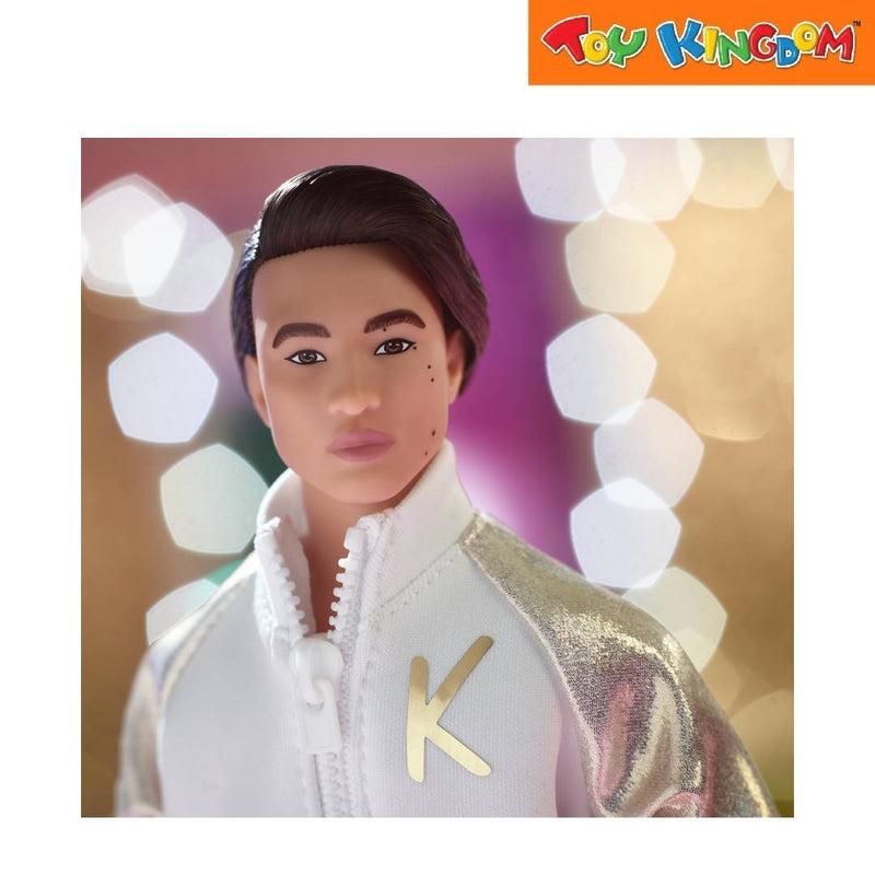 Barbie Ken Doll In White and Gold Tracksuit The Movie Doll