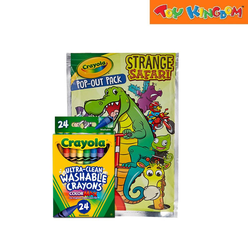 Crayola Pop-Out Pack + 24 Ultra-Clean Washable Crayons - Color Max