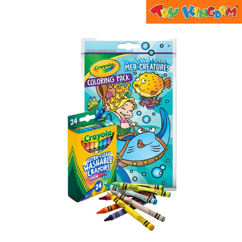 Crayola Pop-Out Pack + 24 Ultra-Clean Washable Crayons - Color Max