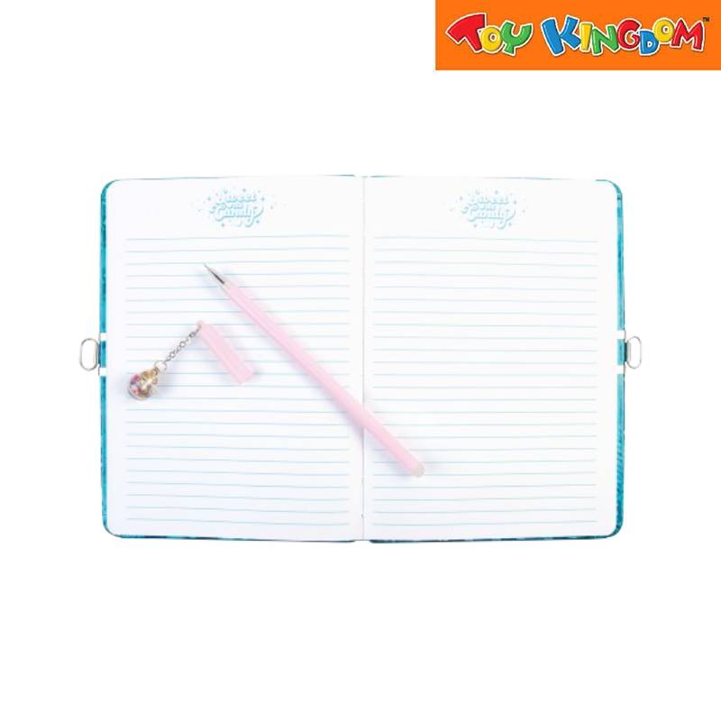 Make It Real Bubble Gum Glitter Locking Journal with Pen