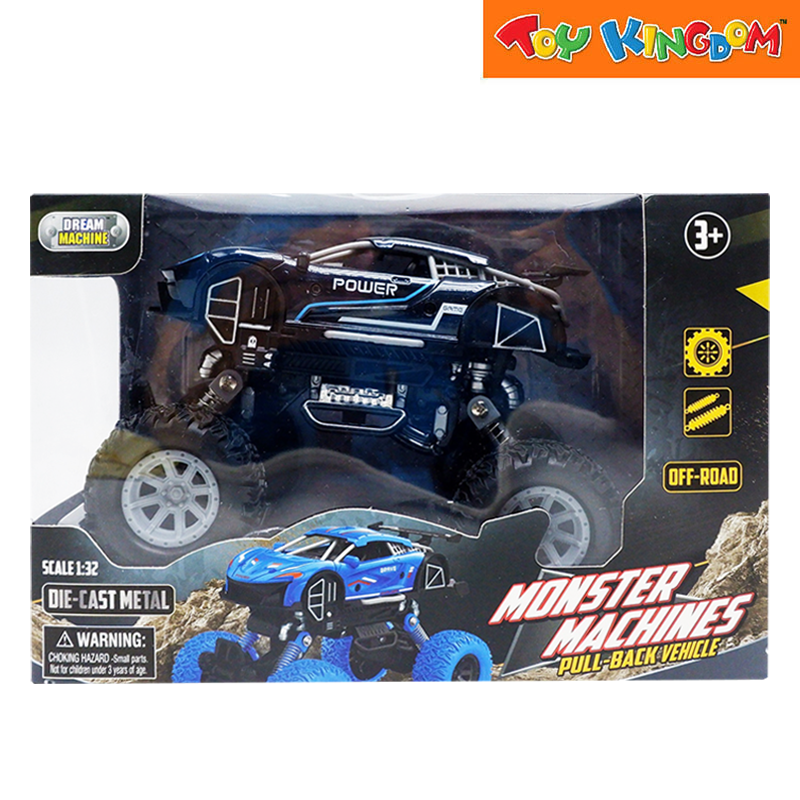 Dream Machine 1:32 Off Road Monster Machines Pull Back Power Game Die-cast