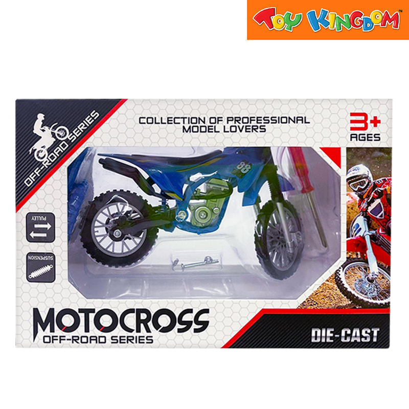 Moto Cross Off-Road Series Blue Die-cast