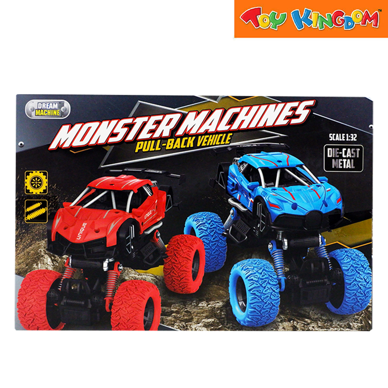 Dream Machine 1:32 Off Road Monster Machines Pull Back Brave Die-cast