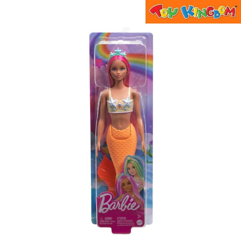 Barbie Orange Tails Fairytale Mermaid Doll With Colorful Hair