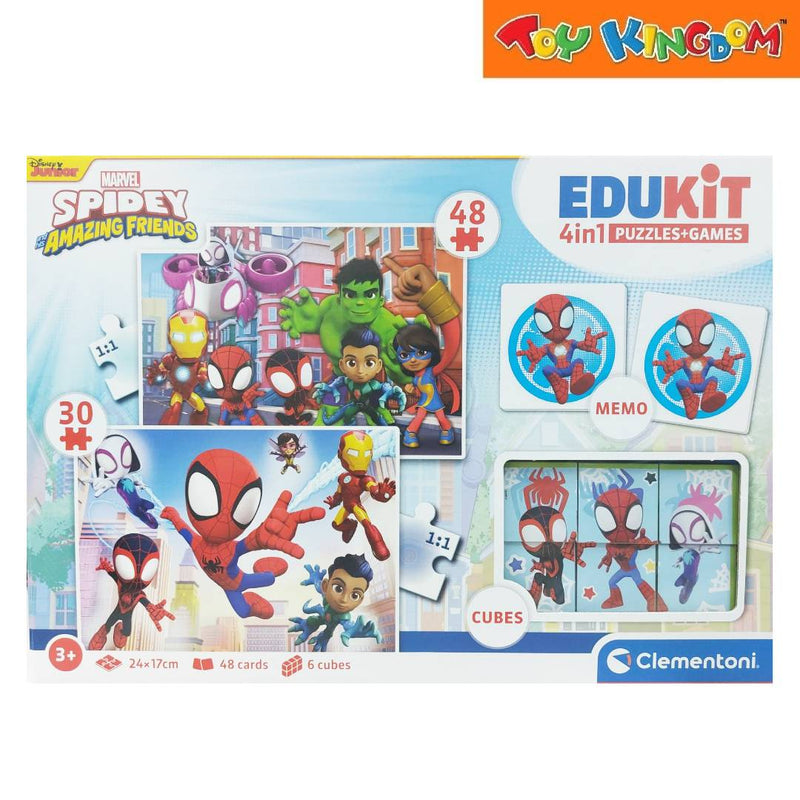 Clementoni Disney Junior Marvel Spidey Amazing Friends Edukit 4in1 Puzzle & Game