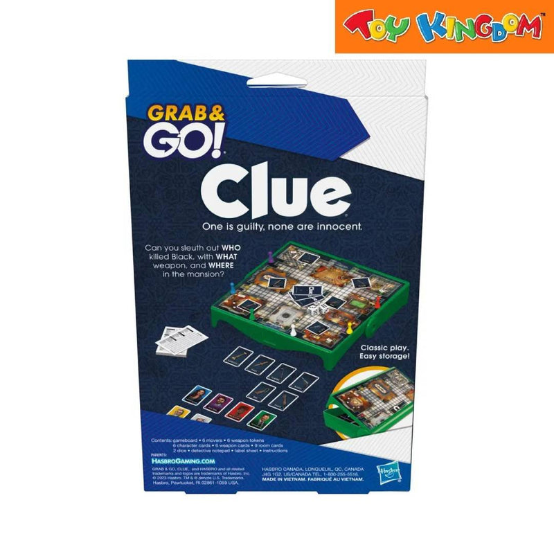 Hasbro Gaming F8251U081 Grab & Go Cluedo Board Game