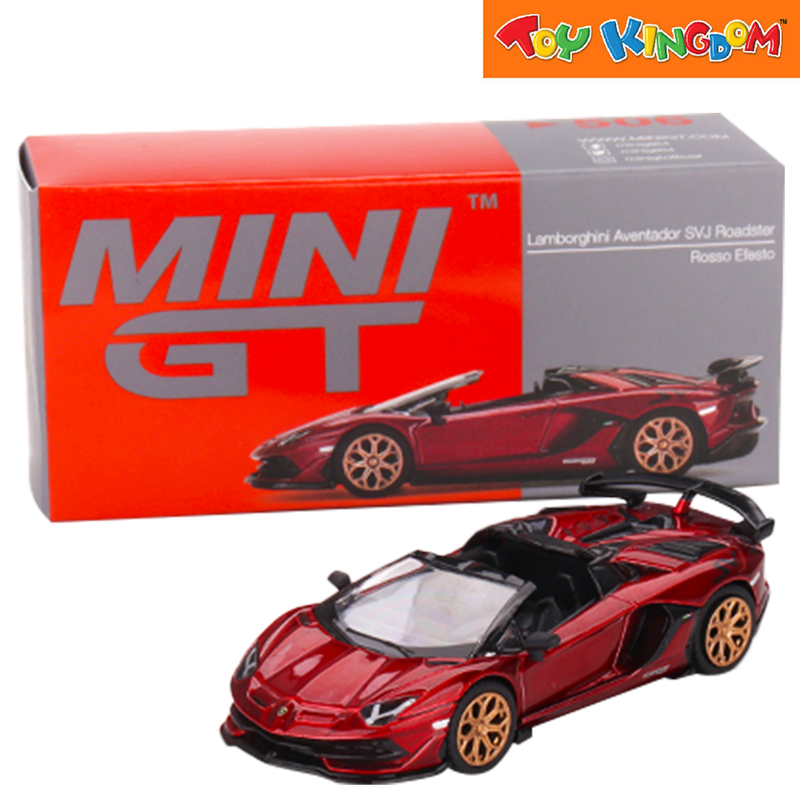 Mini GT Lamborghini Aventador SVJ Roadster Rosso Efesto LHD 1:64 Die-cast