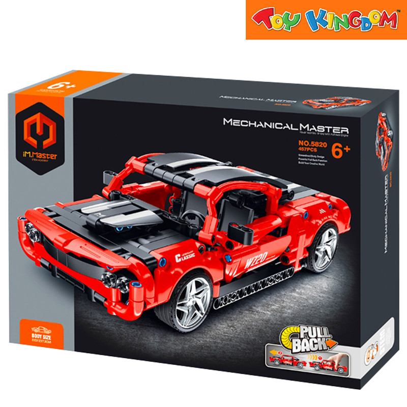 IM.Master Pull Back Supercar Red 457pcs Building Blocks