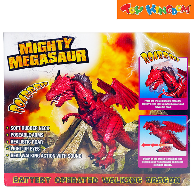 Dragon-I Mighty Megasaur Red Battery Operated Walking Dragon