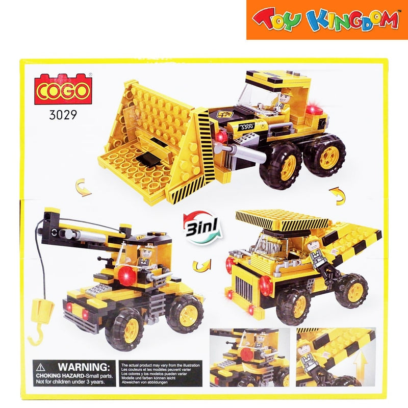 Cogo 3029 Creative Player Bulldozer 220 pcs 3-in-1 Building Blocks