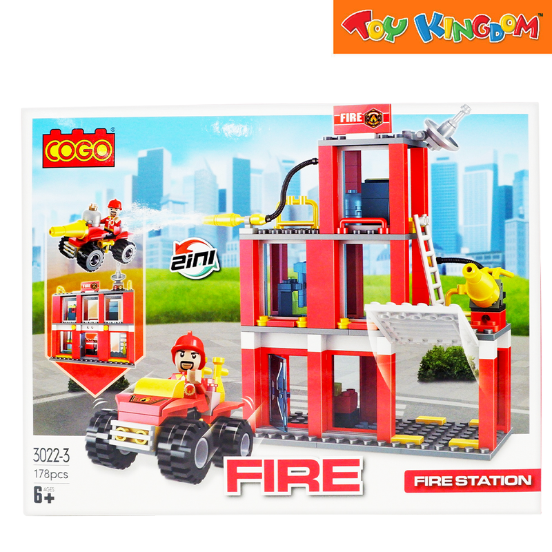 Cogo 3022-3 Fire Station 178 pcs Building Blocks