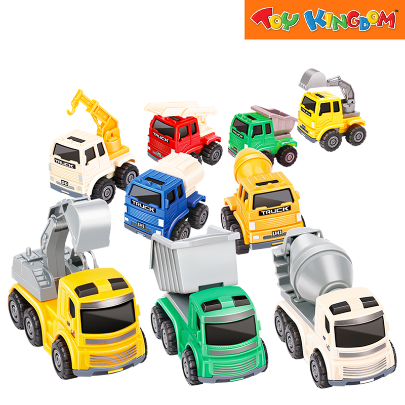 Earth Movers Multicolored 9 Pack Construction Vehicles