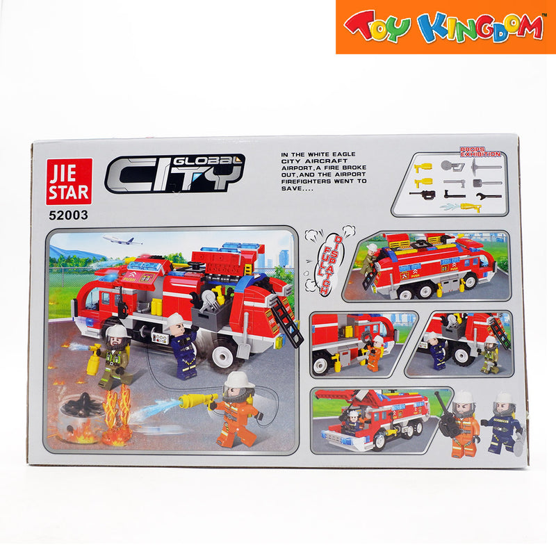 Jie Star Blocks Global City Airport Fire Truck 433 Pcs Building Blocks