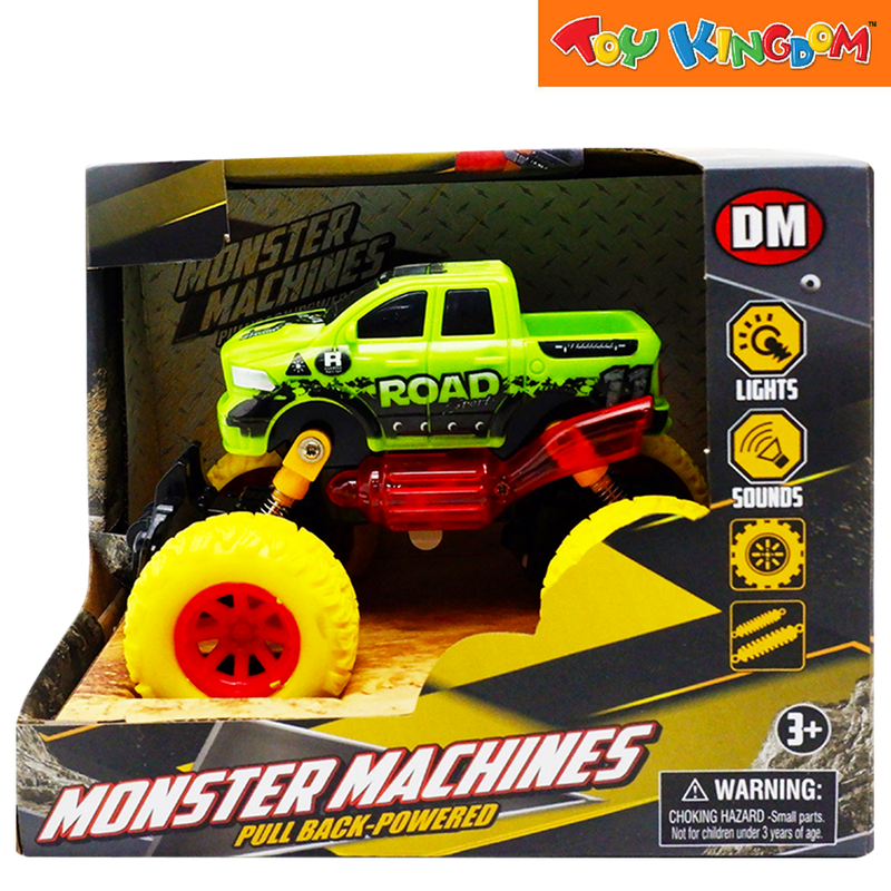 Dream Machine Monster Machine Pullback Green Pull-back Powered Vehicle