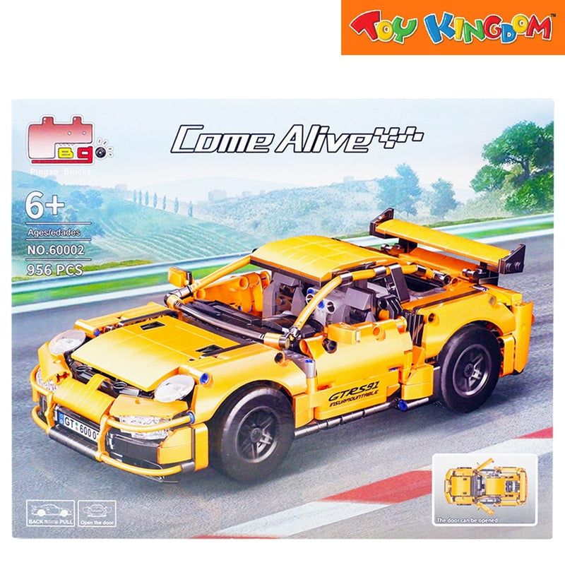 Pingao Blocks Come Alive GTRS91 Yellow 956 pcs Vehicle Building Set