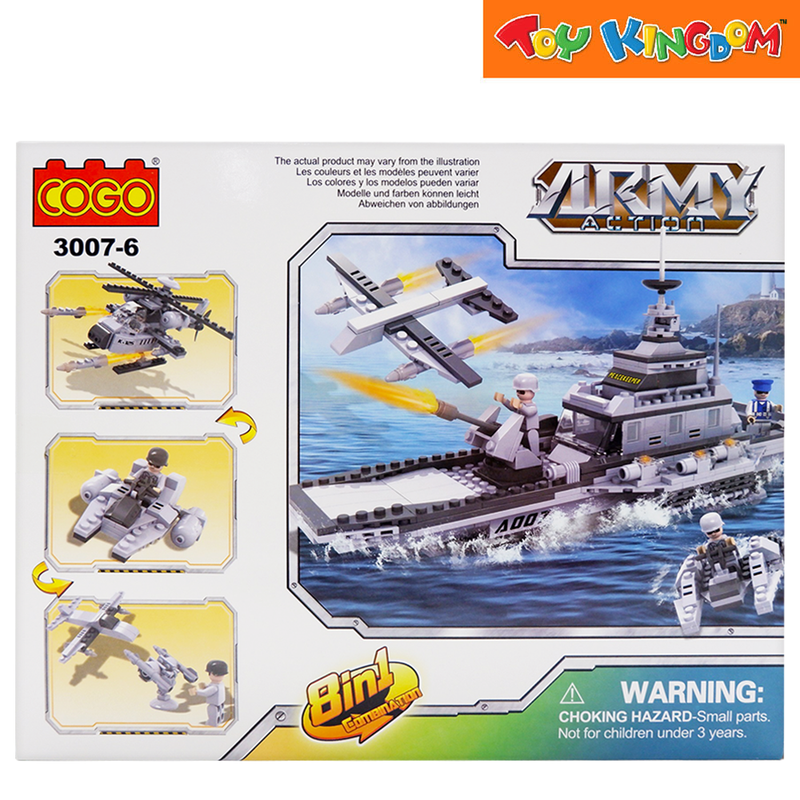 Cogo 3007 6 Army Action Helicopter 95 Pcs Blocks