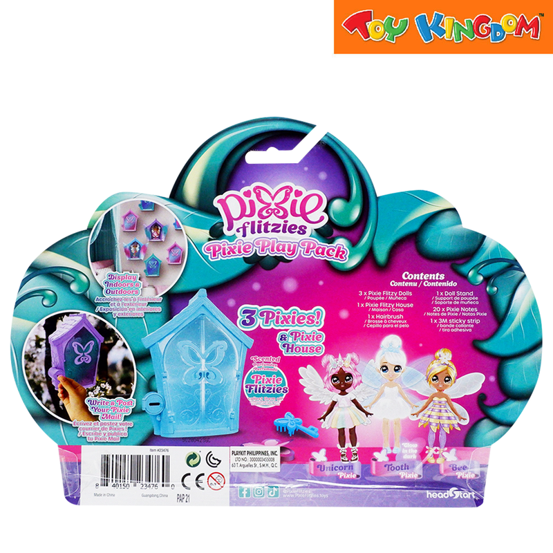 Pixie Flitzies Tooth Pixie 3 Dolls Multipack with House