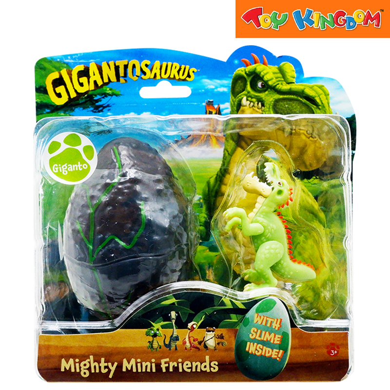 United Smile Giganto Mighty Mini Friends 2 Inch Figures with Dino and Egg Slimy