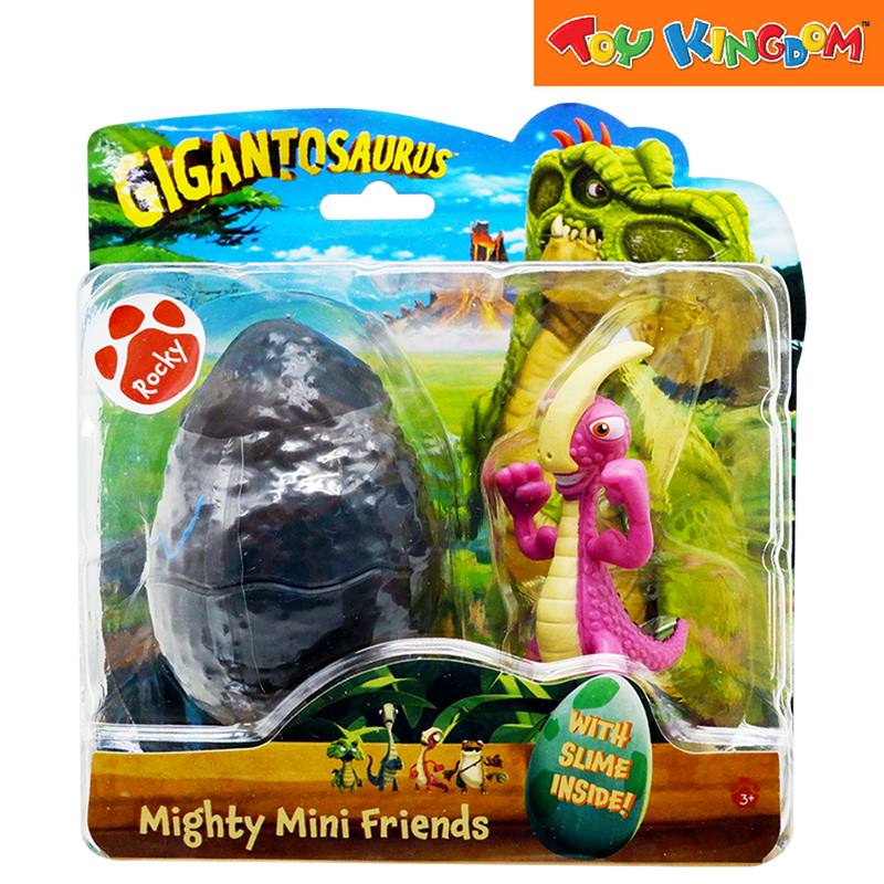 United Smile Giganto Mighty Mini Friends Rocky 2 Inch Figures with Dino and Egg Slimy