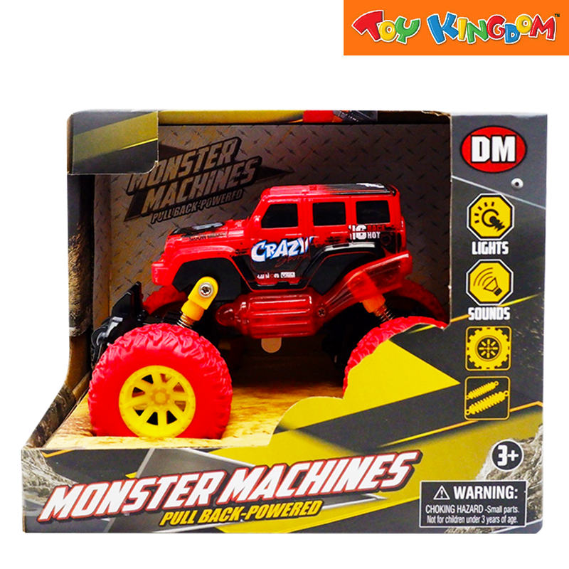 Dream Machine Monster Machine Red Pull-back Powered Vehicle