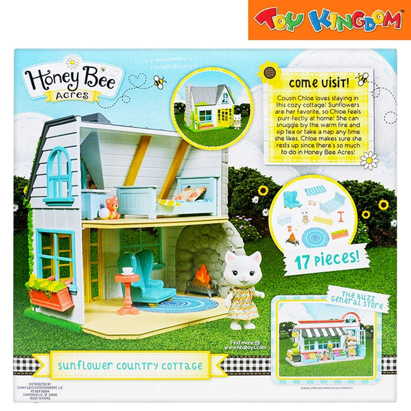 Honey Bee Acres Sunflower Country Cottage With Adult Figure Playset