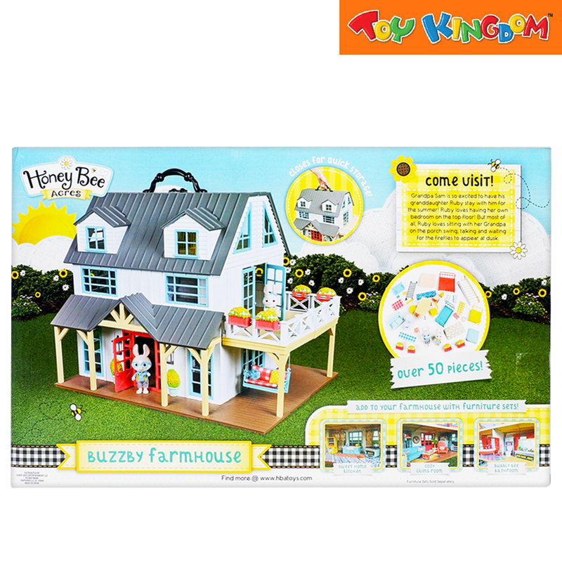 Honey Bee Acres Buzzby Farm House With 2 Figures Playset