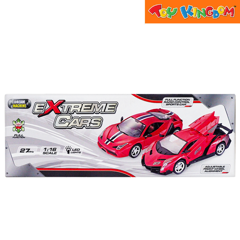 Dream Machine 1:16 Extreme Cars Red Remote Control Car