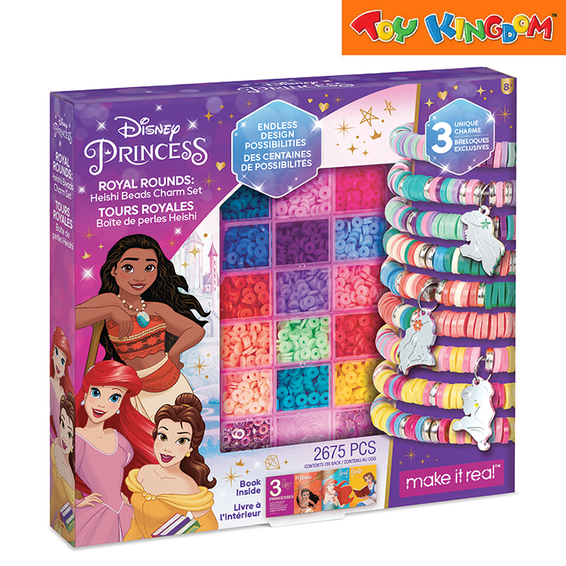 Make It Real Disney Princess 2675pcs Royal Rounds: Heishi Beads Charm Set