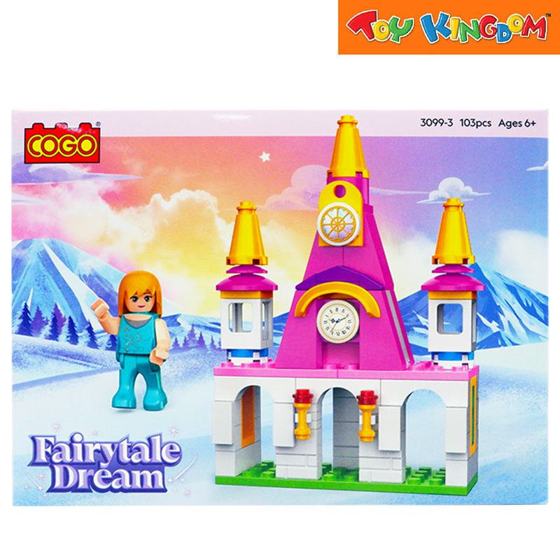 Cogo Fairytale Dream Castle With Clock 103pcs Building Blocks