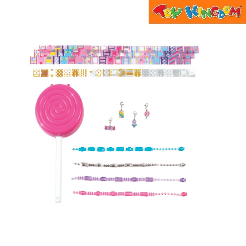 Make It Real Bringing Creativity To Life Shrink Magic Lollipop Pink 94pcs DIY Bracelet Kit