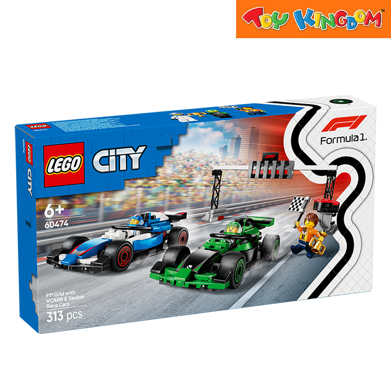 Lego City 60474 F1® Grid with VCARB & Sauber Race Cars 2025 313pcs Building Blocks