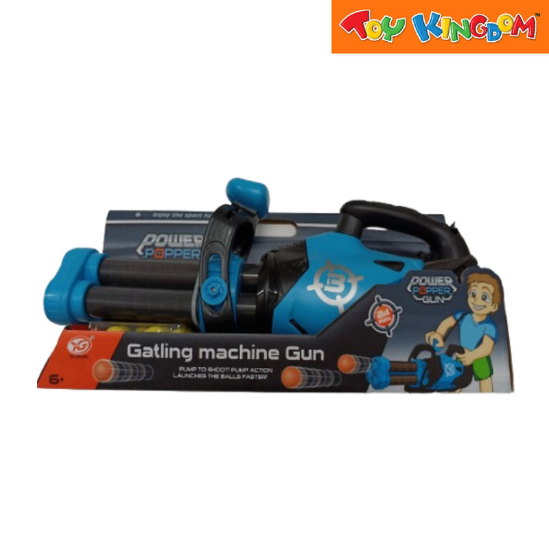 Blue Power Popper Gatling Machine Gun