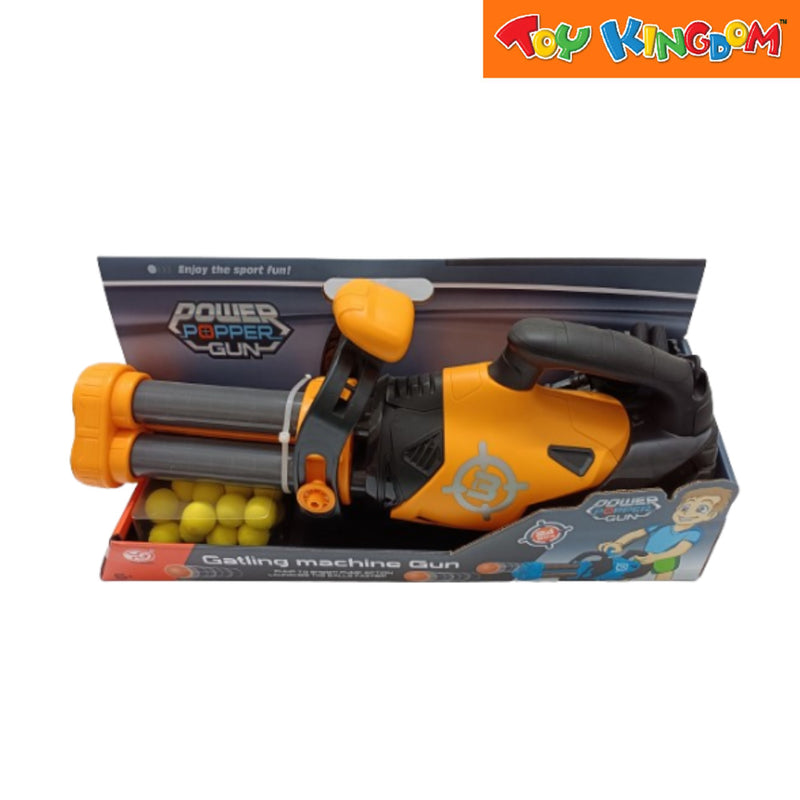 Orange Power Popper Gatling Machine Gun