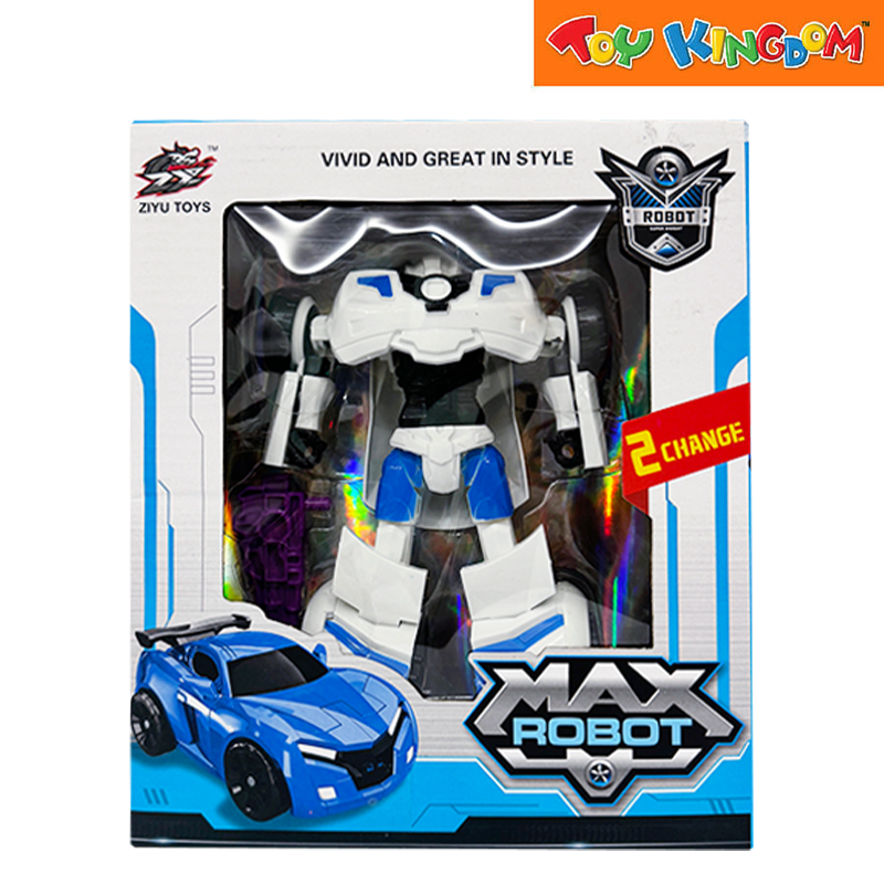 Auto Robot White/Blue Deformation Vivid And Great In Style