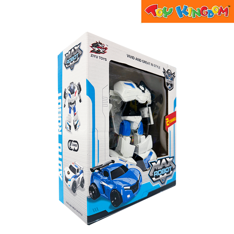 Auto Robot White/Blue Deformation Vivid And Great In Style