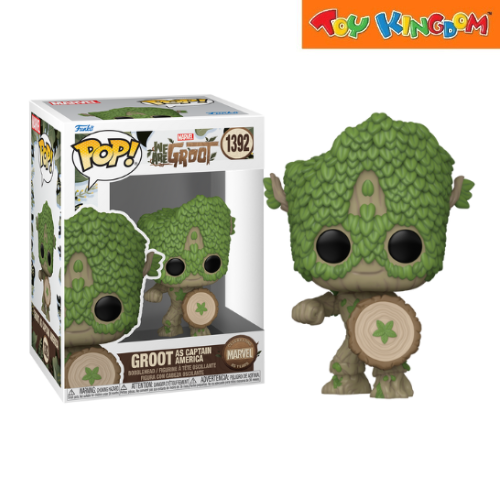 Funko Pop! Marvel We Are Groot As Captain America Bobblehead Figure