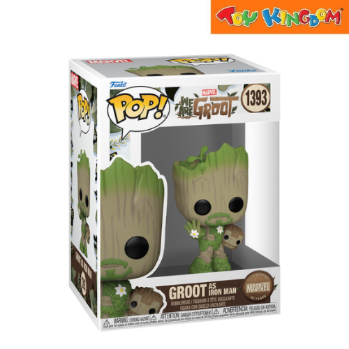 Funko Pop! Marvel We Are Groot As Iron Man Bobblehead Figure