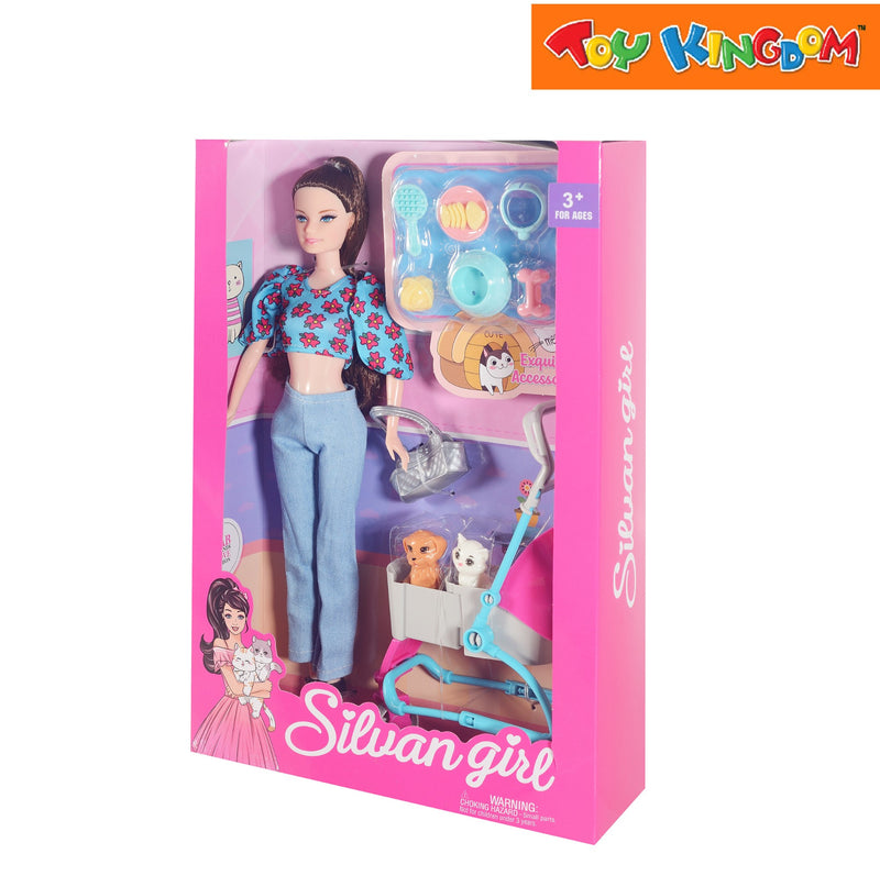 Silvan Girl In Pants 11.5 inch Fashion Doll Playset